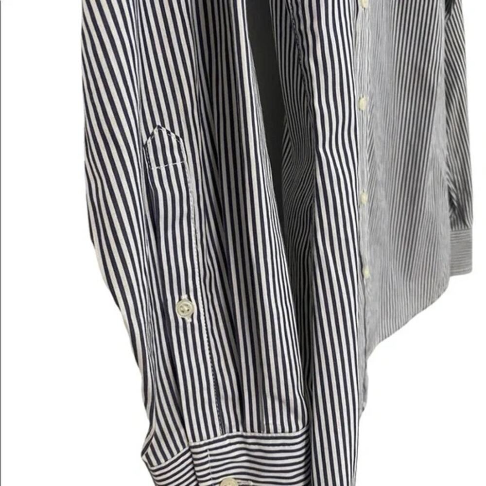 Gap Oversized Button Down Dark Gray Striped Shirt… - image 6